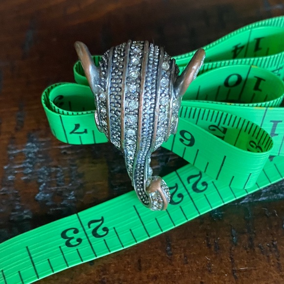 Vintage antique elephant jeweled ring size 8 - Picture 5 of 9